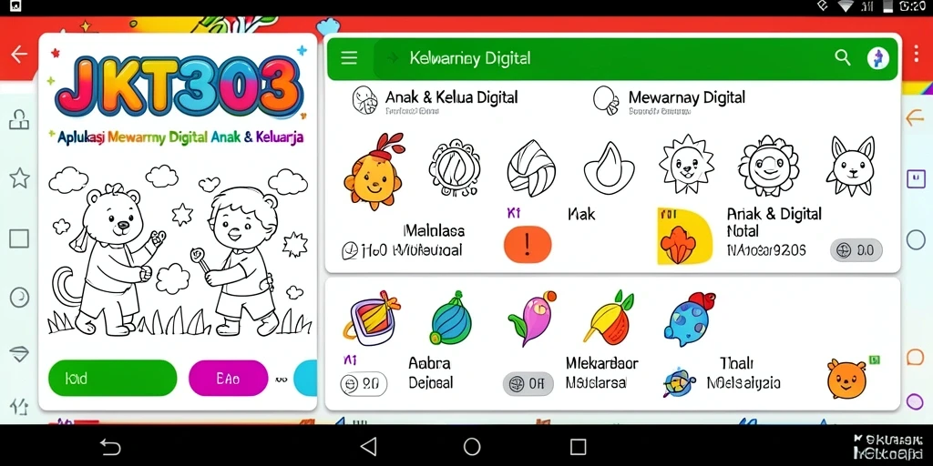 Tampilan antarmuka JKT303 yang interaktif dan ramah anak.