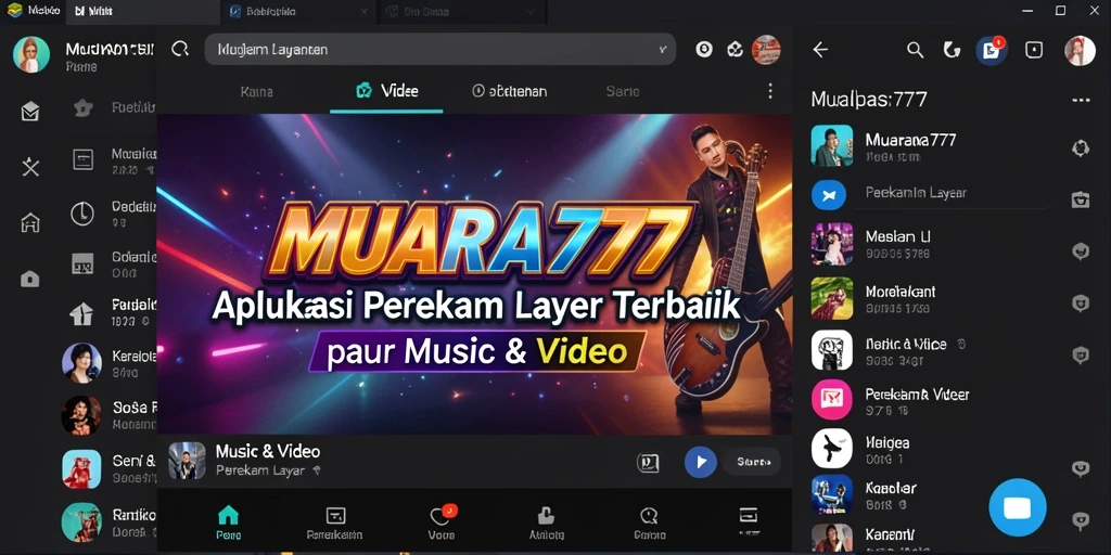 Antarmuka pengguna MUARA777 dengan fitur perekam layar yang intuitif.