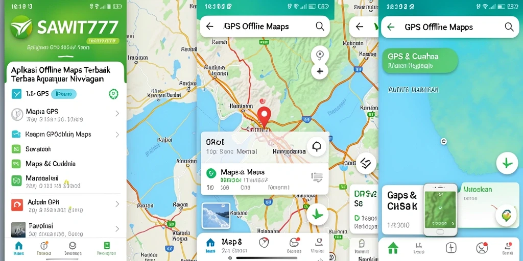 Tampilan antarmuka SAWIT777 yang ramah pengguna untuk navigasi GPS.