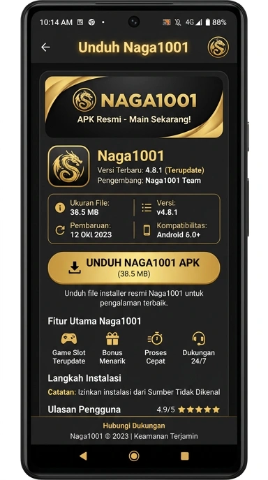 Tampilan halaman APK naga1001