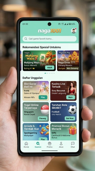 Tampilan katalog aplikasi naga1001